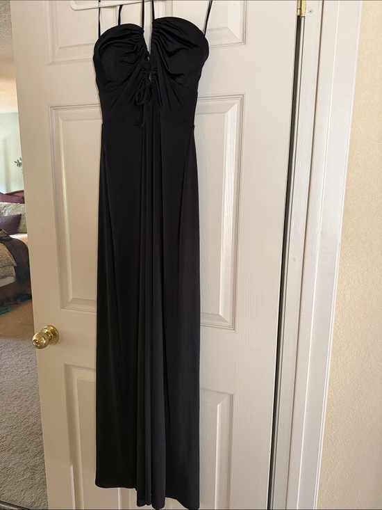 Express Dresses & Skirts - Express Black Strapless Ruched Maxi Dress